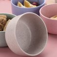 thumbnail image 4 of SURJDE Unbreakable Cereal Bowls,14oz 4PCS Wheat Straw Fiber Snack Bowls for Children Kids Biodegradable Bowl for Rice, Porridge, soups, Cereals, Dessert (Wheat Bowls), 4 of 7