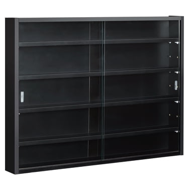 HOMCOM 5-Storey Wall Shelf Display Cabinet, Shot Glass Display Case