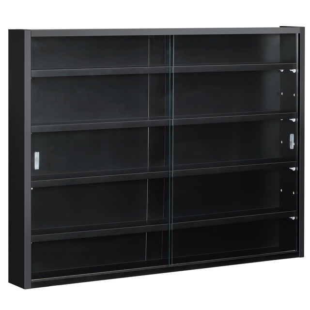 HOMCOM 5-Storey Wall Shelf Display Cabinet, Shot Glass Display Case
