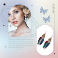 thumbnail image 3 of Feathers Earrings Long Drop Dangle Easy Matching Multicolor Classical Comfortable Modern Style Ear Pendants for Women Jewelry mixed color, 3 of 7