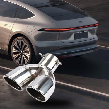 EGNMCR Sortie de Tuyau d'Échappement de Voiture Modifiée Universelle en Acier Inoxydable Couvercle de Pot d'Échappement Modifié Décoration Couvercle d'Échappement de Pot d'Échappement Universel en Acier Inoxydable Sortie d'Échappement