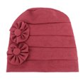 thumbnail image 2 of CEHVOM Women Solid Beading India Hat Muslim Ruffle Chemo Hat Beanie Wrap Cap, 2 of 5