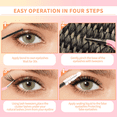 thumbnail image 3 of DIY Cluster Lashes Kit: 30D/40D/50D Mixed Curl & Volume, Ultra-Large Capacity, Long-Lasting Curling, Sweatproof, Easy Application for Beginners - Includes Pink Tools (DIY-JMS-181), 3 of 5