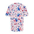thumbnail image 4 of Hauts d'Été Grande Taille pour Femmes Décontractés T-Shirts d'Été Décontractés pour Femmes à Col Rond à Manches Courtes T-Shirts à Imprimé Drapeau Coupe Ajustée Hauts Basiques Tees Blouses T-Shirt à Col en V pour Femmes en Liquidation, 4 of 6