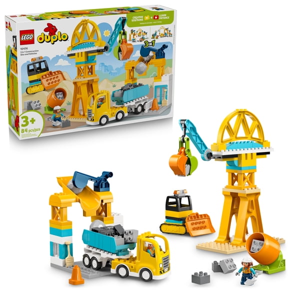 LEGO DUPLO Ma ville Le Chantier avec Véhicules 3 en 1 10476
