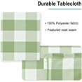 thumbnail image 3 of 60 x 84 Inch Checkered Tablecloth Rectangle - Wrinkle Resistant and Waterproof Table Cloth for Picnic, Dinner and Party, Washable Polyester Fabric, Sage Green and White Gingham Pattern, 3 of 6