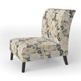 thumbnail image 3 of Designart "Carnation Cosmos II" White Floral Upholstered Accent Chair - Cottage Arm Chair For Living Room, 3 of 7