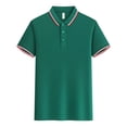 thumbnail image 4 of Styesk T Shirts for Man Solid-Color Casual Button Short Sleeve Turndown Collar Blouse Shirt, 4 of 5