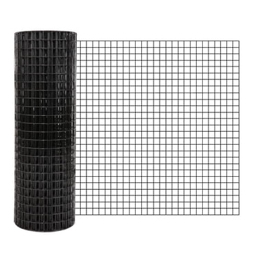 Hardware Fil de Poulet en Tissu – Rouleau de Treillis Métallique Galvanisé Soudé 19GA, Maille Carrée 1/2 Pouce x 1/2 Pouce pour Filet à Volaille, Poulailler, Clôture pour Lapins
