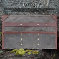 thumbnail image 2 of Tableware Storage Bag Leather Cutlery Roll Spoon Fork Organizer Outside Barbecue Camping Kitchen Cookware Flatware Khaki, 2 of 8