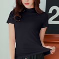 thumbnail image 2 of Women's Crew Neck Short Sleeve Tops Double Lined Slim Fit T Shirts Basic Tee Cloud Pro Collection, 2 of 5