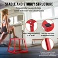 thumbnail image 4 of VEVOR Plyometric Jump Box, 18 Inch Plyo Box, Steel Plyometric Platform and Jumping Agility Box, Anti-Slip Fitness Exercise Step Up Box for Home Gym Training, Conditioning Strength Training, Red, 4 of 9
