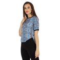 thumbnail image 4 of Inkmeso T-shirt Décontracté à Col Rond pour Femmes, Imprimé, Coupe Régulière, Ourlet Asymétrique, 4 of 7