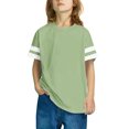 thumbnail image 3 of RXIRUCGD 2025 Vêtements d'Été pour Enfants, T-shirt à Rayures pour Garçons et Filles, Mode Mignon, Col Rond, Manches Courtes, 3 of 7