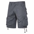 thumbnail image 1 of Styesk Mens Shorts Men's Pockets Cargo Pants Casual Button Classic Summer Short With Multi Pockets, 1 of 7
