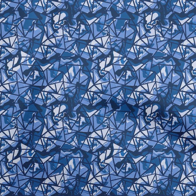 oneOone Cotton Poplin Medium Blue Fabric Abstract Sewing Craft Projects Fabric Prints By Yard 56 Inch Wide