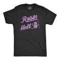 thumbnail image 1 of Mens Raisin Hell T Shirt Funny Evil Devil Fruit Joke Tee for Guys (Heather Black - RAISIN) - XL, 1 of 4