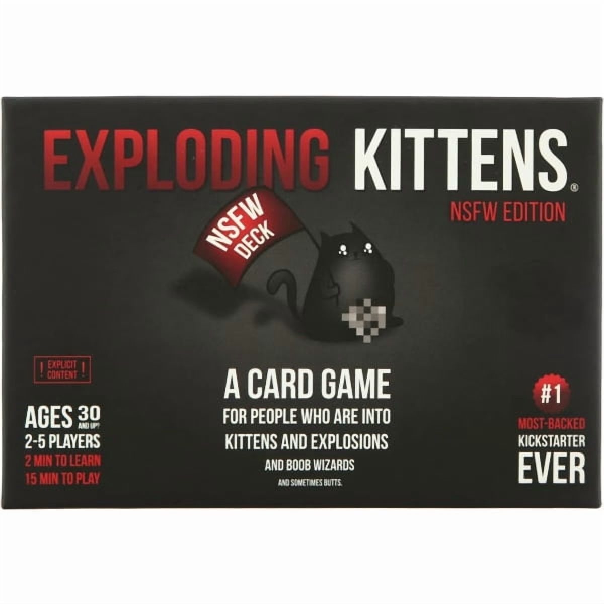 NSFW by Exploding Kittens - Card Game for Adults and Teens - A Russian Roulette Card Game (Package May Vary) - Black