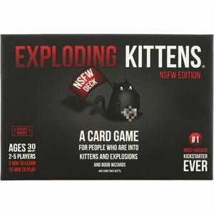 NSFW by Exploding Kittens - Card Game for Adults and Teens - A Russian Roulette Card Game (Package May Vary) - Black