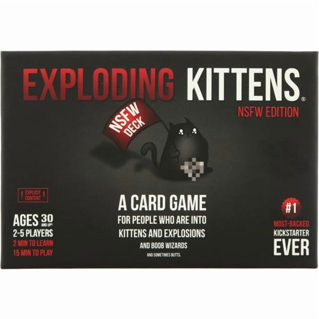NSFW par Exploser des chatons - Jeu de cartes pour adultes et adolescents - Un jeu de cartes russe Roulette (paquet mai Vary) - noir