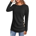 thumbnail image 1 of Women's Ribbed Sweater Set 2025 - Long Sleeve Tunic Leggings | Button Front Knit Pullover, 1 of 8