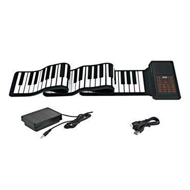 Milaget Piano à Enrouler 88 Touches, Piano Portable en Silicone Durable Piano Électronique pour Enfants