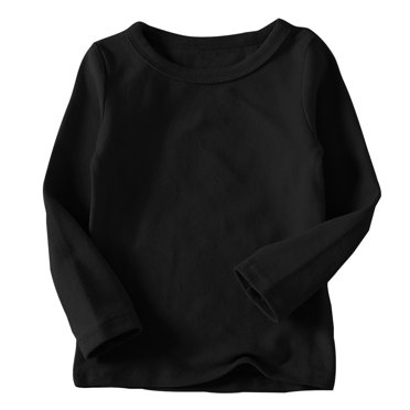 Besolor T-Shirts à Manches Longues pour Enfants Garçons Filles Bébé Tout-Petit Décontracté Couleur Unie Col Ras du Cou Hauts Basiques T-Shirts de Superposition