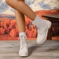 thumbnail image 4 of White Ankle Boots For Ladies Side Zipper Round Toe Low Heel Fall Winter Short Boots Comfortable For Daily Wear And Casual Occasions Size 39, 4 of 9