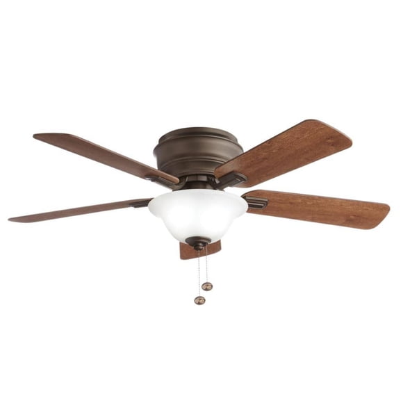 Hampton Bay Hawkins III 44 Po Ventilateur de Plafond Encastré à DEL pour Intérieur en Bronze Huilé avec Lumière