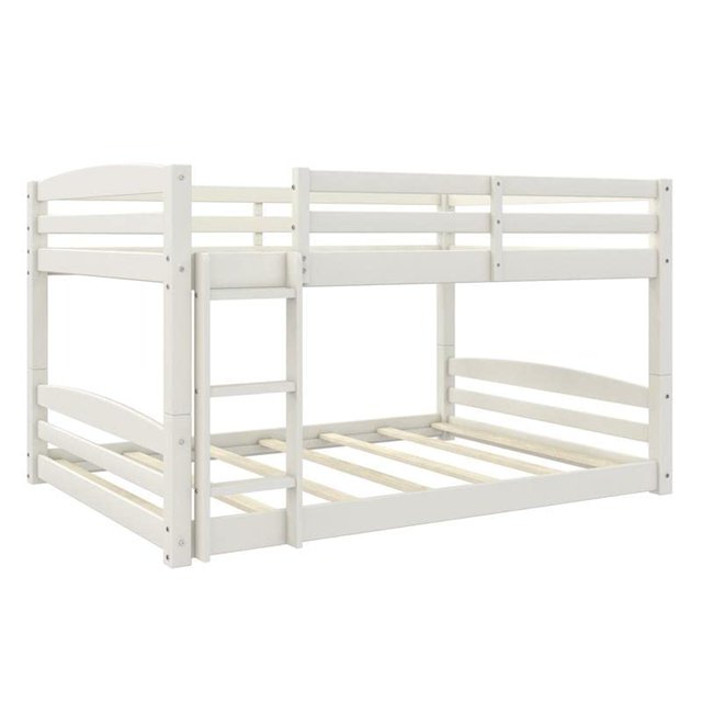 DHP Phoenix Full Floor Bunk Bed, Full Over Full, White