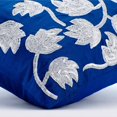 thumbnail image 2 of The HomeCentric Pillow Case Covers, Pack of 2, 12x12 Inches Square Decorative Throw Pillow Cover In Royal Blue Color Silk Fabric Pillow Cover With Sequins Embroidery Easter - Tulipomania, 2 of 3