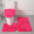 thumbnail image 1 of drppepioner 3 Pack Bathroom Rug Set Super Soft Non Slip Bathtub Carpet and Absorbent Bath Mat Plush Bath Mat, 1 of 8
