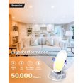 thumbnail image 2 of Ensenior 12 Pack 4 Inch LED Recessed Ceiling Light Dimmable 5000K Daylight 750LM 9W 120V High Brightness Canless Wafer Downlight - ETL&FCC&IC, 2 of 5