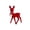 Red-2B, variant on Karymi Christmas Reindeer Figurine Initial Letter C Festive Deer Decoration for Mantelpiece Dining Table Home Decor Holiday Gift Red for Home Decor for Home Decor