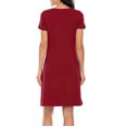 thumbnail image 4 of Chemise de Nuit Boutonnée pour Femme, Manches Courtes, Col en V, Vêtement de Nuit, Chemise de Sommeil Style Boyfriend, Robe de Pyjama Douce et Confortable, 4 of 6