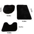 thumbnail image 3 of drppepioner 3 Pack Bathroom Rug Set Super Soft Non Slip Bathtub Carpet and Absorbent Bath Mat Plush Bath Mat, 3 of 8
