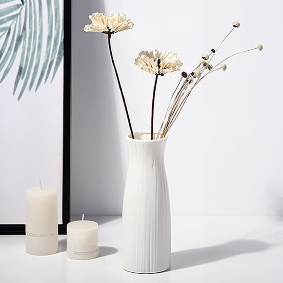 QTOCIO Plastic Vase 9.3 Inch For Flower Vase Decorative Vase Vase For Flowers Modern Vase For Home Decor Bouquet Shelf Weddings