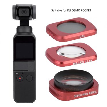 Peahefy CR Wide Angle for Osmo Pocket,3pcs CR Wide Angle 12.5X Macro CPL Lens Filters Kit for Osmo Pocket, Lens Filter Kit for Osmo Pocket