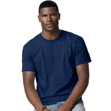 Hanes Mens TAGLESS T-Shirt - Best-Seller, 2XL, Navy
