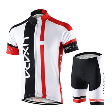 Men's breathable quick-drying comfortable short-sleeved cycling jersey + thickened shorts cycling jersey suit cycling sportswear