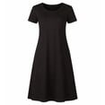 thumbnail image 4 of White Mark Women’s Maternity Short Sleeve Midi A-Line Dress, 4 of 6