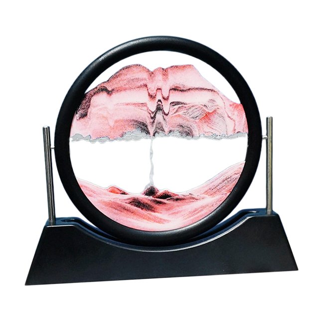 jifeng 3D Picture Photo Hourglass Scenery Painting Plastic Frame Toys Round E