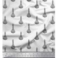 thumbnail image 1 of Soimoi Moss Georgette Fabric Leaves & Floral Block Print Sewing Fabric Yard 42 Inch Wide, 1 of 3