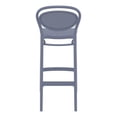 thumbnail image 5 of Compamia Marcel Contemporary Resin Indoor Outdoor Bar Stool - Set of 1, Dark Gray, 5 of 5