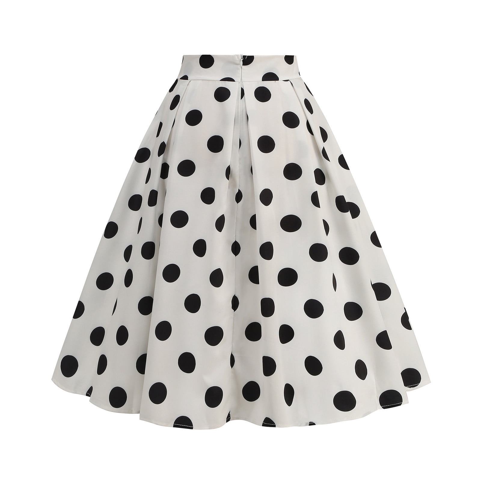 Japceit Jupes pour Femmes Jupe Plissée à Pois à la Mode et Polyvalente