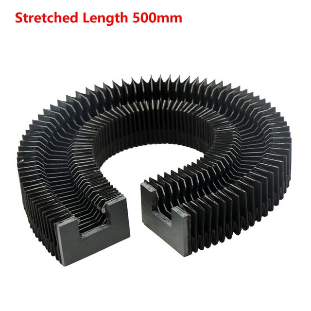 HGR20 Bellows Linear Guide Rail CNC Dust Cover Cloth Stretched Length Stretched Length 500mm