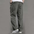 thumbnail image 4 of EGNMCR Pantalon Léger pour Homme, Pantalon Cargo Homme, Pantalon en Lin Homme Pantalon Cargo Homme Coupe Ajustée Uni Droit Pantalon Décontracté Extérieur Sport Salopettes Pantalon Pantalon en Coton pour Homme, 4 of 5