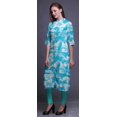 thumbnail image 3 of Bimba Printed Straight Kurtis For Women Button Down Mandarin Indian Tunic X-Large, 3 of 6