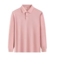 thumbnail image 1 of Polos pour Garçons, Chemises d'Uniforme Roses pour Garçons, Polos à Manches Courtes, Chemises de Rugby, Tenue pour Garçons de 7-8 Ans, 1 of 7