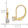 thumbnail image 2 of 14K Yellow Gold White Topaz Earrings - April, 2 of 2